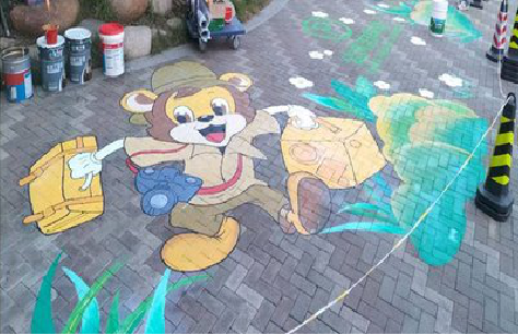 温州夏季画地面彩绘会遇到的问题