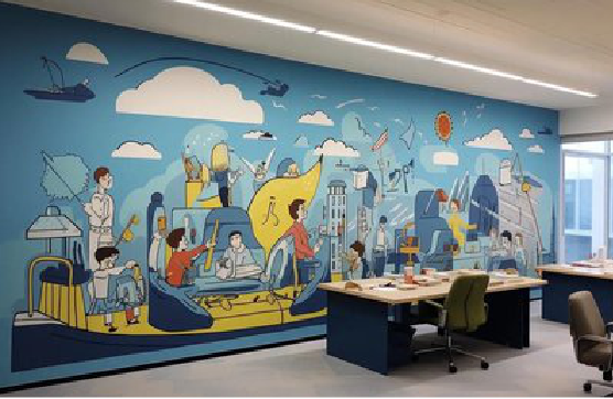 温州办公室墙绘的特点。