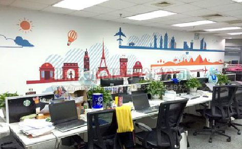 温州教你设计办公室墙绘的方法。
