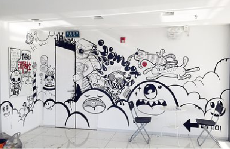 温州手绘墙并非传统涂鸦。